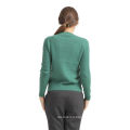 TOP SALE superior quality green pattern girls knit sweaters